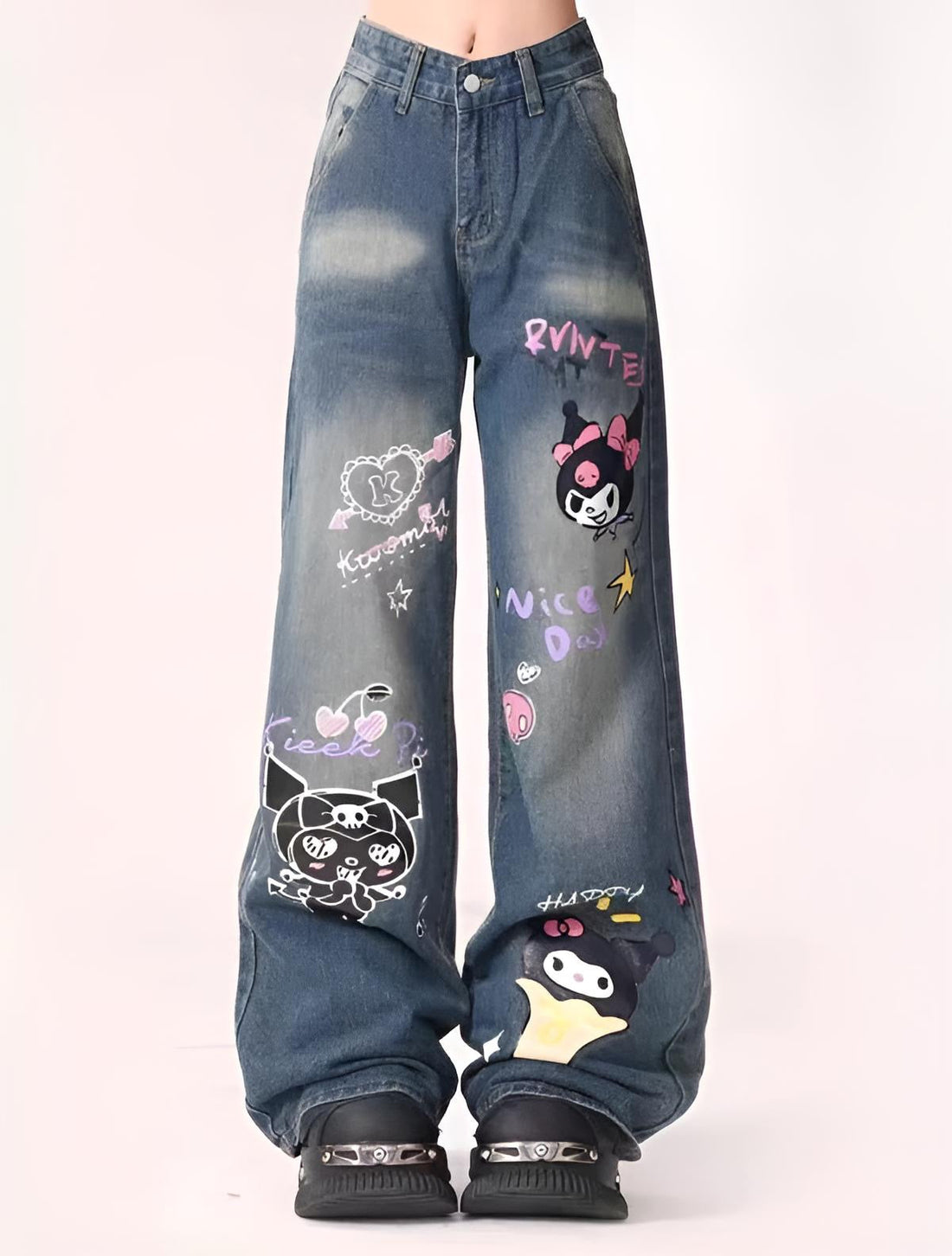 Kuromi Graffiti Jeans