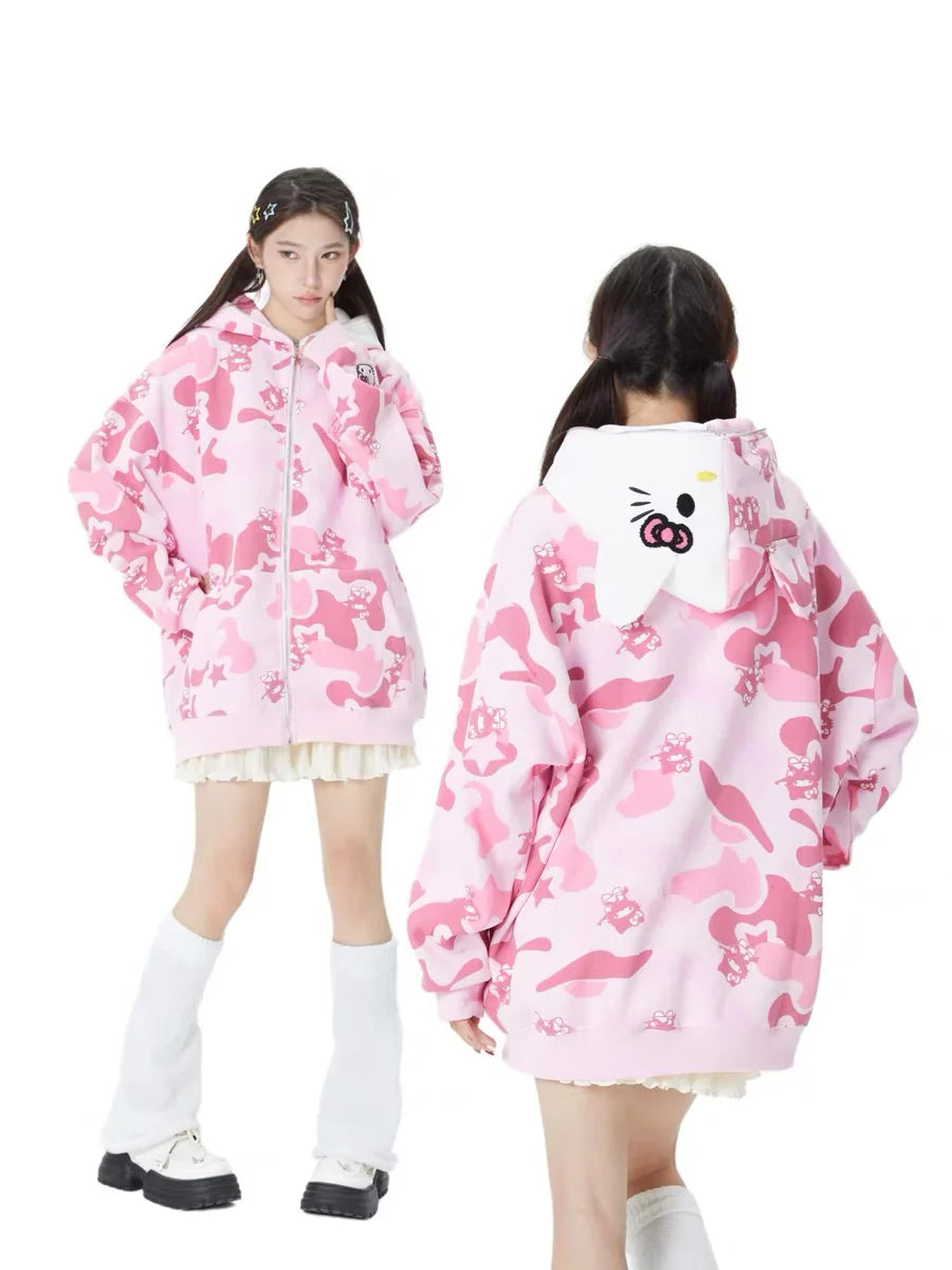 Hello Kitty Camouflage Hoodie