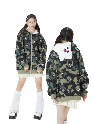Hello Kitty Camouflage Hoodie